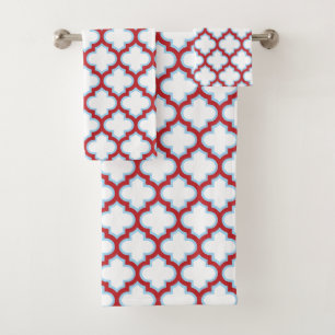 Trellis blanca y roja, Entramado, Quatrefoil