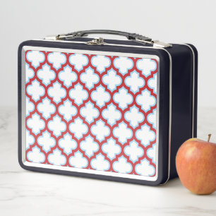 Trellis blanca y roja, Entramado, Quatrefoil