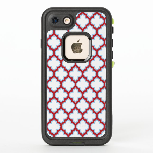 Trellis blanca y roja, Entramado, Quatrefoil (Reverso)