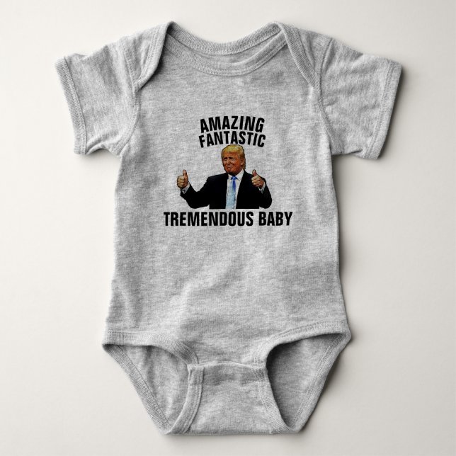 TREMENDO BEBÉ TRUMP T-SHIRTS JERSEY BODYSUIT (Anverso)