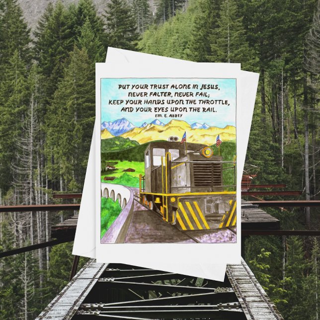 Tren a la tarjeta del día de padre personalizado (Subido por el creador)