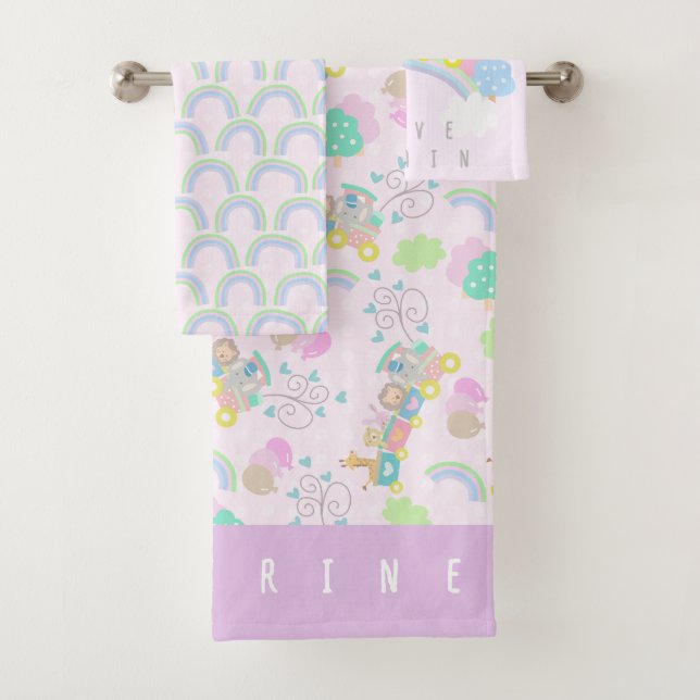 Tren animales: funda para bebé rosa (In situ)