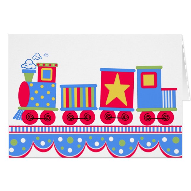 Tren azul y rojo poco (Anverso (Horizontal))