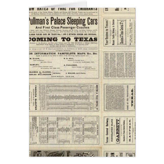 Tren Central de Houston y Texas a través de Texas (Frente)