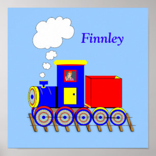 Tren Choo Choo de niños lindos Póster personalizad