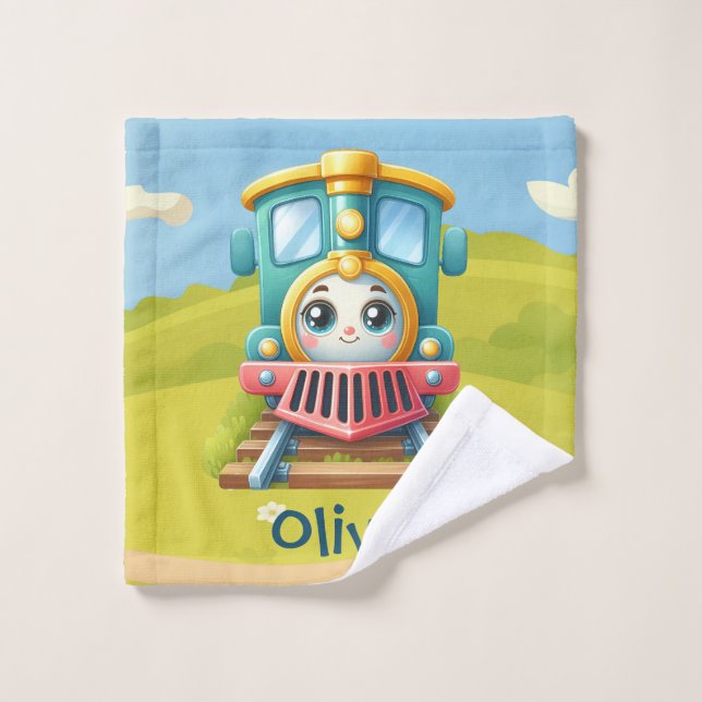 Tren colorido lindo para niños (Toallita)