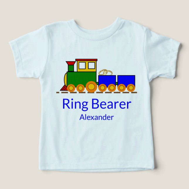 Tren de anillo del Boda del portador con nombre de (Diseño delantero )
