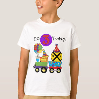 Tren de cumpleaños 3 camisetas de cumpleaños y reg