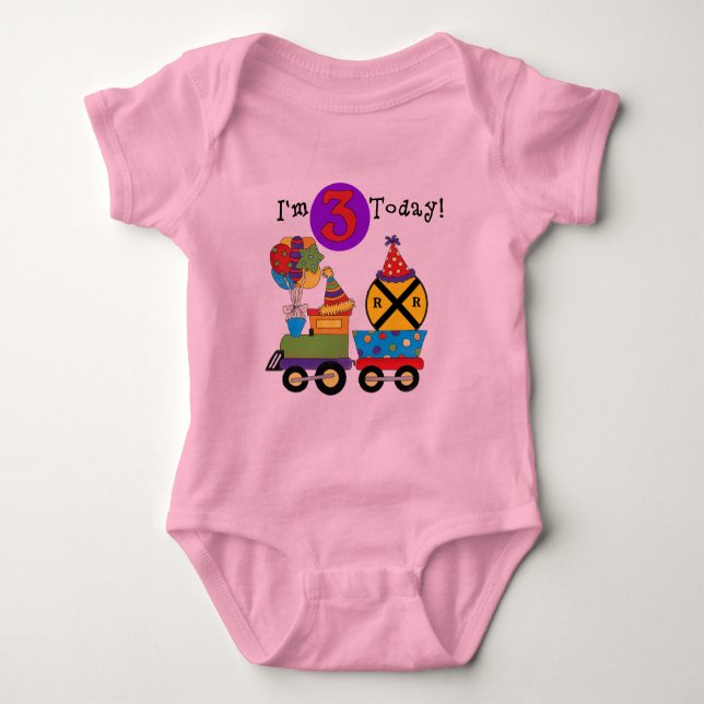 Tren de cumpleaños 3 camisetas de cumpleaños y reg (Anverso)