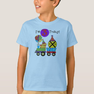 Tren de cumpleaños 3 camisetas de cumpleaños y reg