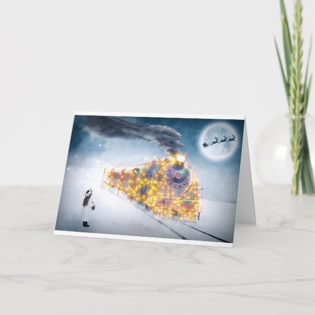 Tren de diciembre del adorno del navidad del niño (Anverso)