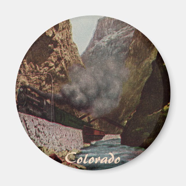 Tren de época en el imán real de Gorge (Frente)