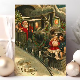 Tren de Felicitaciones de Navidad Vintage