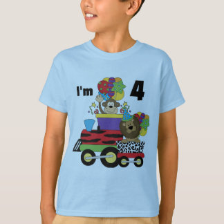 Tren de la jungla 4ª camisetas de cumpleaños y reg