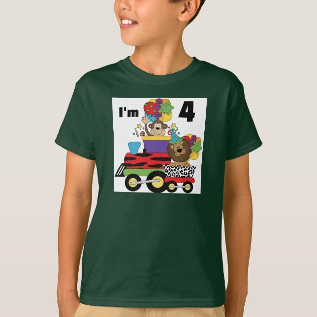Tren de la jungla 4ª camisetas de cumpleaños y reg (Anverso)