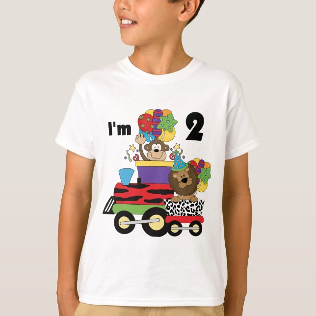 Tren de la selva 2ª camisetas de cumpleaños y rega (Anverso)