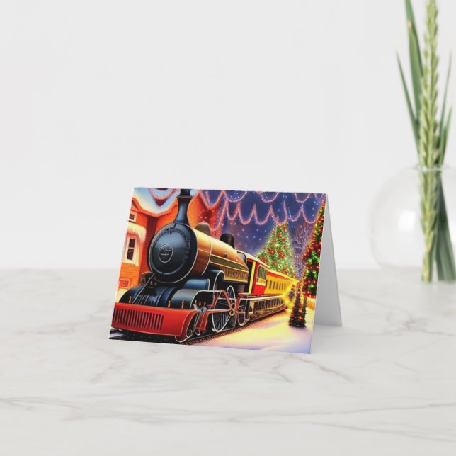 tren de Navidad presupuesto en blanco (Anverso)