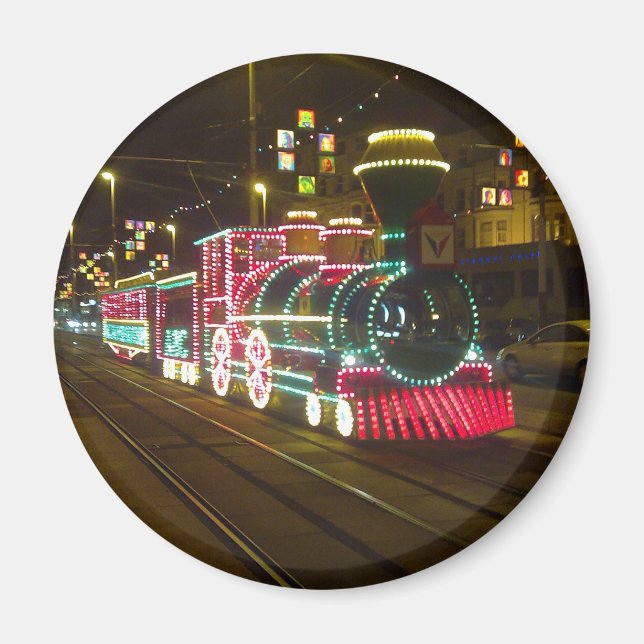 Tren de tranvía - imán de iluminación de piscina n (Frente)