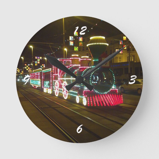 Tren de tranvía - Reloj de iluminación de piscina  (Anverso)