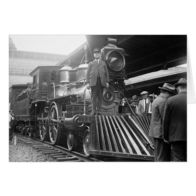 Tren de vapor en la estación, 1923 (Anverso (Horizontal))