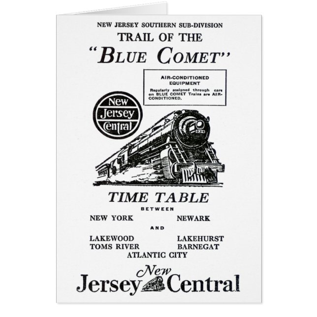 Tren del Comit Azul Central de Nueva Jersey (Frente)