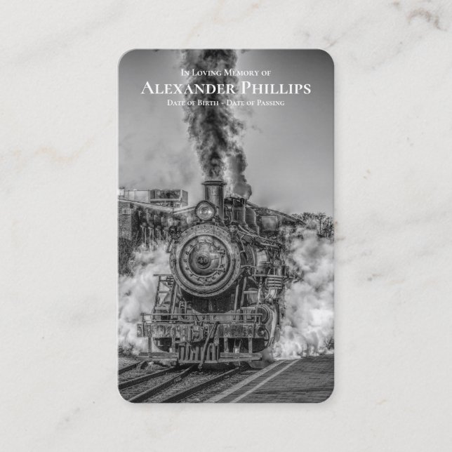 Tren del vapor de las tarjetas el | B&W del rezo (Anverso)
