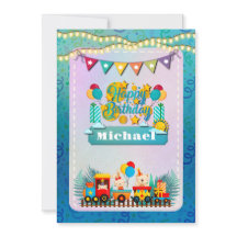 Tren Feliz Cumpleaños Con Deseos De Animales Cutos