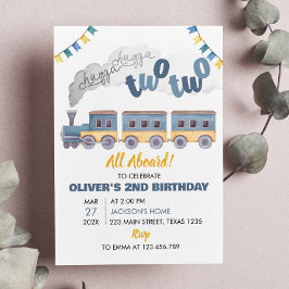 Tren Invitación a Cumpleaños Todos los Tableros