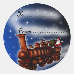 Tren Santa, etiqueta del vapor del regalo