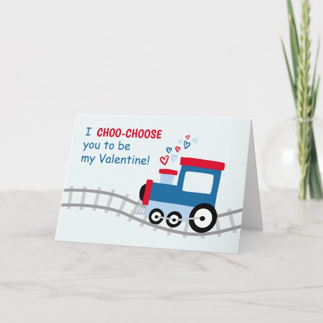 Tren tarjeta de San Valentín para niños (Anverso)