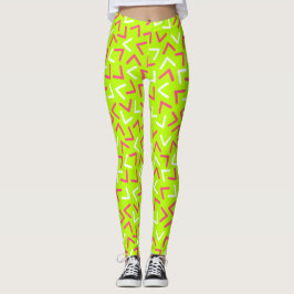 Trendy 80 Pattern Green Leggings