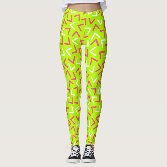 Trendy 80 Pattern Green Leggings (Anverso)