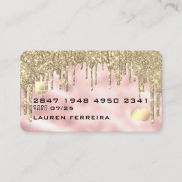 Trendy Girly Dris Tarjeta de débito Faux de Oro Ro