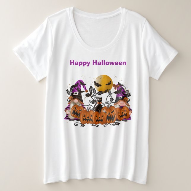 Trendy Happy Halloween Gnome (Anverso del diseño)