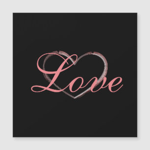 Trendy Heart Grey Calligraphy Love Boda