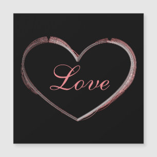 Trendy Heart Grey Calligraphy Love Boda
