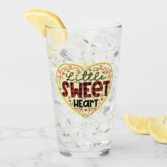 Trendy Heart Purpurina Día de San Valentín (Anverso (hielo))