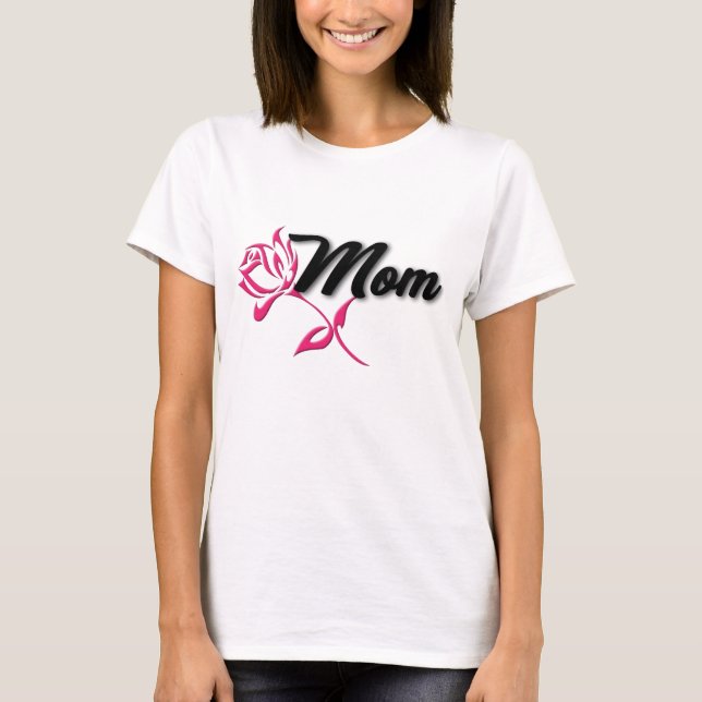 Trendy Mom Rosa Design Camisetas (Anverso)