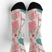 Trendy Paris Eifall tower calcetines de viaje vaca