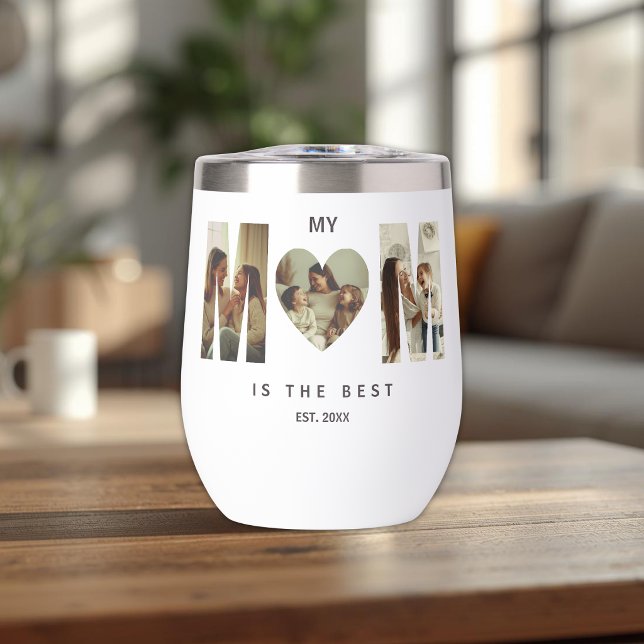 Trendy Personalized Photo MOM Heart Tumbler (Subido por el creador)