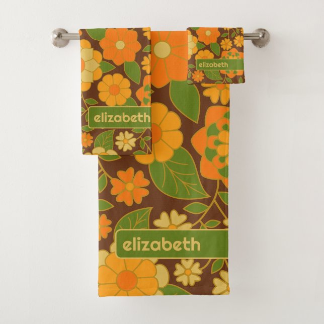 Trendy Retro Patrón floral Patrón personalizado (In situ)