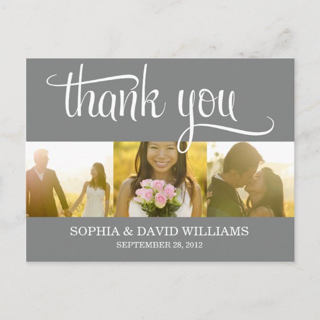 TRENDY THANKS | BODA GRACIAS TARJETA (Anverso)