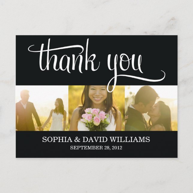 TRENDY THANKS | BODA GRACIAS TARJETA (Anverso)