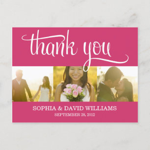 TRENDY THANKS   BODA GRACIAS TARJETA