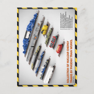 Trenes de Energía Nuclear PTW Tarjeta Postal