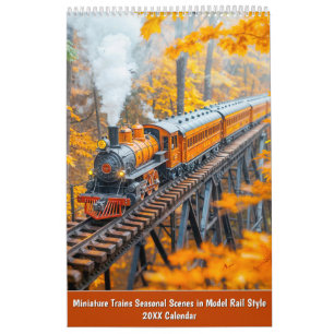 Trenes en Miniatura Calendario 2026 – Escenas Esta