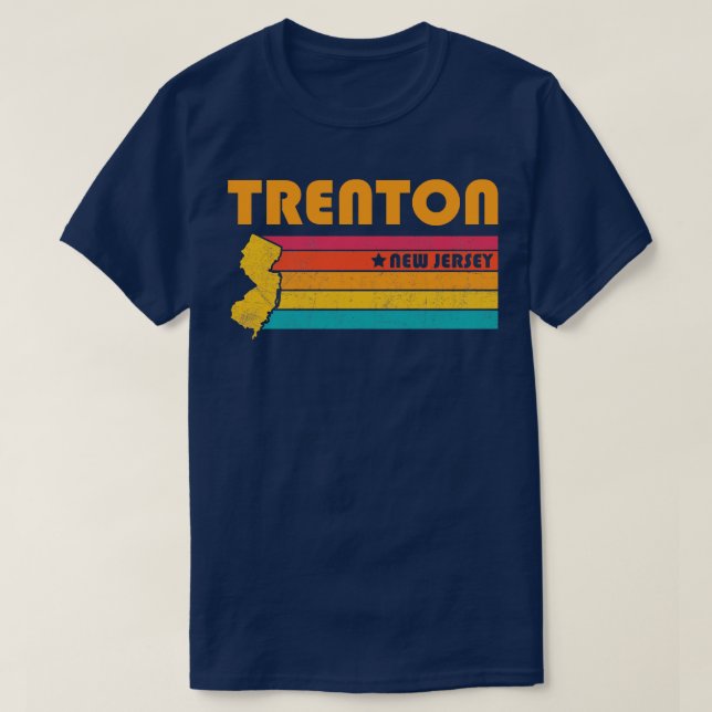 Trenton New Jersey Vintage Distresress Souvenir (Diseño del anverso)