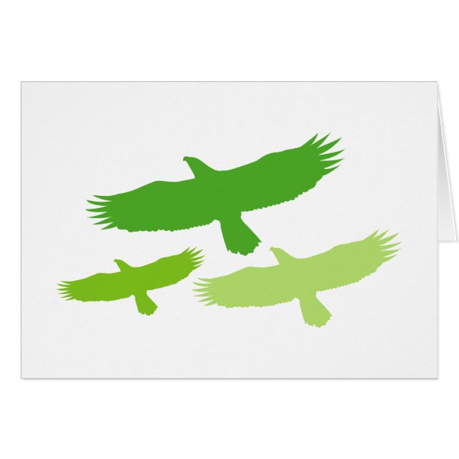 Tres águilas volando (verde) (Anverso (Horizontal))