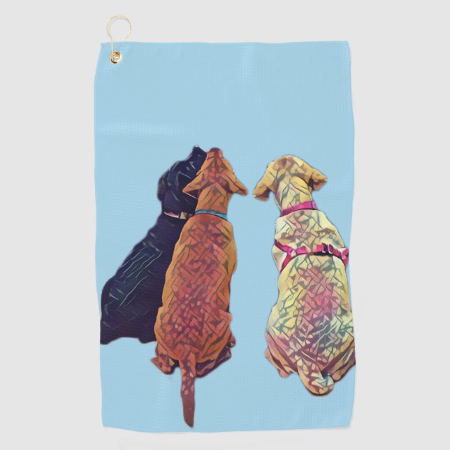 Tres amigos toallas de golf (Anverso)