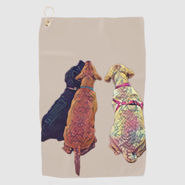 Tres amigos toallas de golf (Anverso)